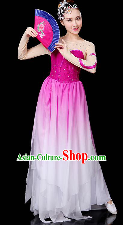 Traditional Chinese Yangge Fan Dancing Costume Classical Dance Modern Dance Dress Clothing