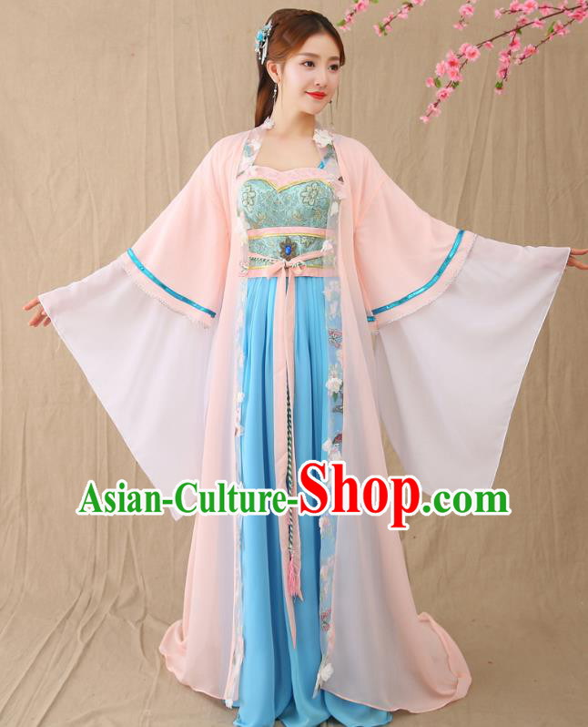 Traditional Chinese Tang Dynasty Imperial Princess Costume, China Ancient Palace Lady Hanfu Clothing for Women