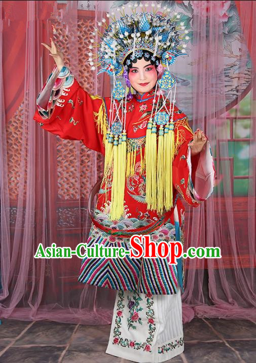 Chinese Beijing Opera Actress Costume Imperial Concubine Embroidered Cape, Traditional China Peking Opera Diva Embroidery Clothing