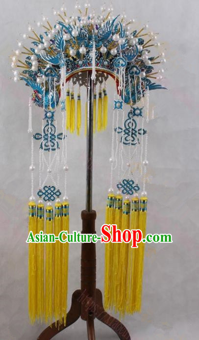 Asian Chinese Beijing Opera Imperial Concubine Hats, Traditional China Peking Opera Queen Phoenix Coronet Headwear