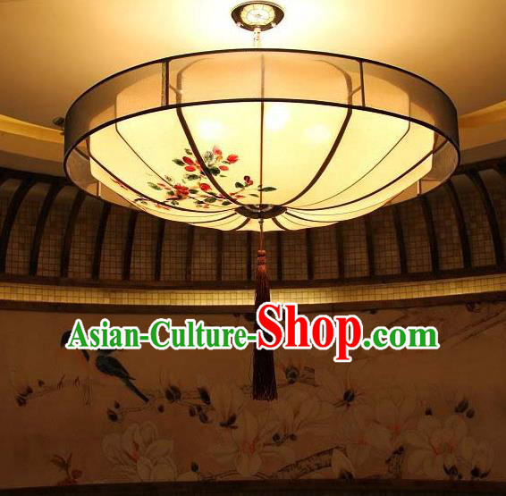 Traditional Chinese Handmade Painting Flowers Palace Lantern China Ceiling Palace Lamp