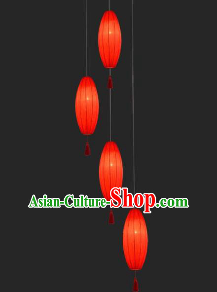 Traditional Chinese Handmade Red Cloth Palace Lantern China Ceiling Palace Lamp