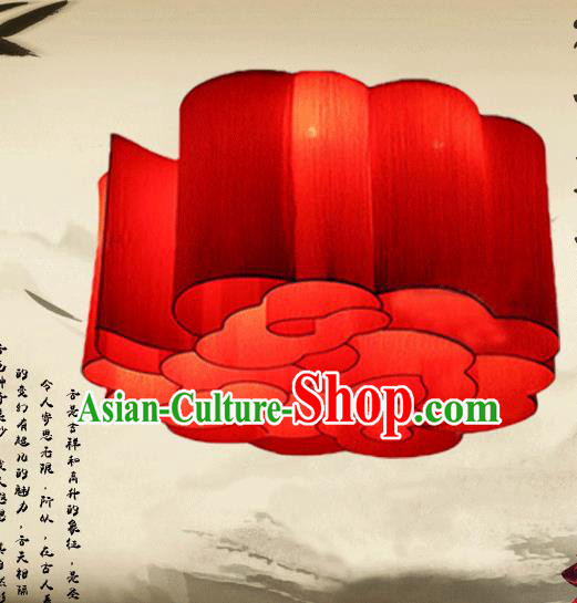 Traditional Chinese Handmade Red Cloth Palace Lantern China Ceiling Palace Lamp