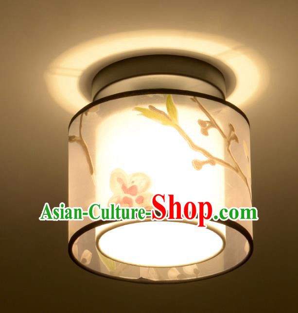 Traditional Chinese Handmade Painting Sheepskin Round Palace Lantern China Ceiling Palace Lamp