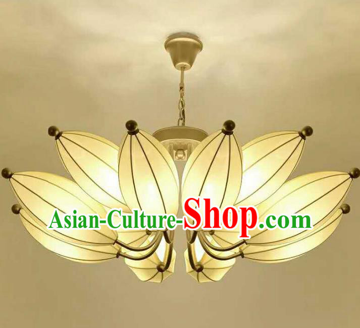 Traditional Chinese Handmade Lotus Palace Lantern China Ceiling Palace Lamp