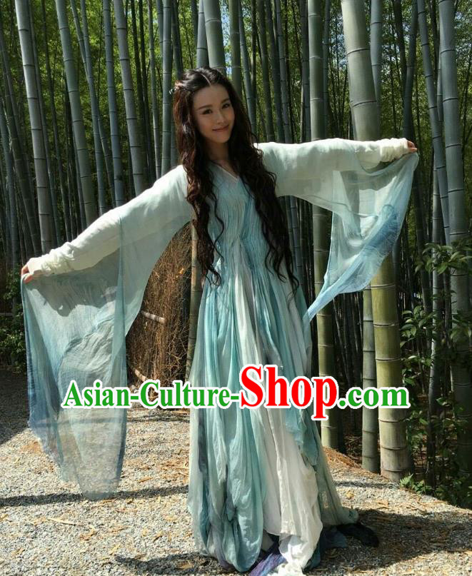 Traditional Ancient Chinese Tang Dynasty Fairy Palace Princess Embroidered Costume for Women
