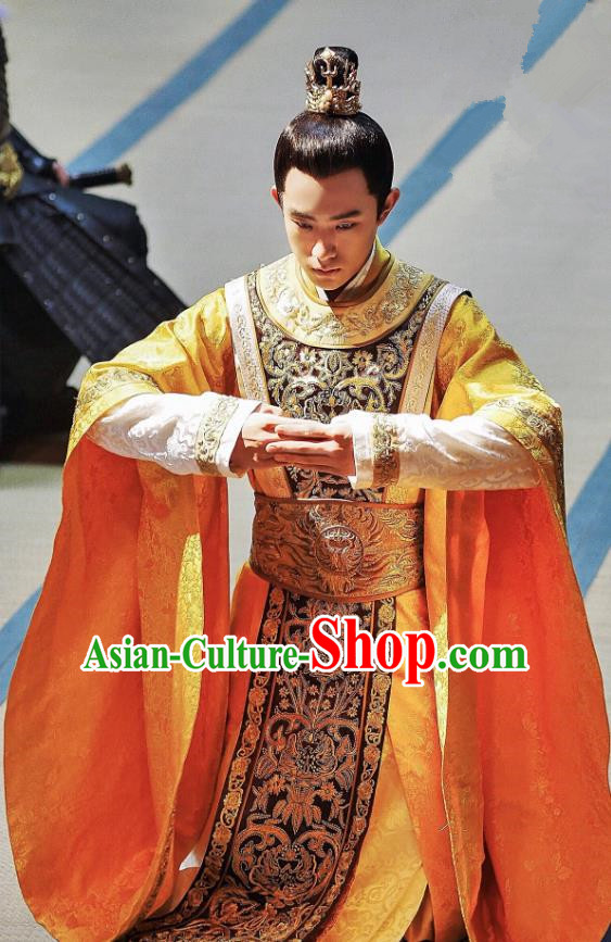 Traditional Chinese Tang Dynasty Imperial Prince Clothing Ancient Nobility Childe Embroidered Costume for Men