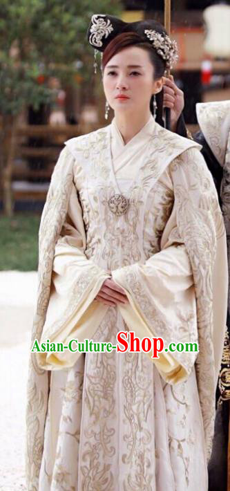 Traditional Ancient Chinese Tang Dynasty Palace Empress Clothing Imperial Queen Embroidered Hanfu Costume for Women
