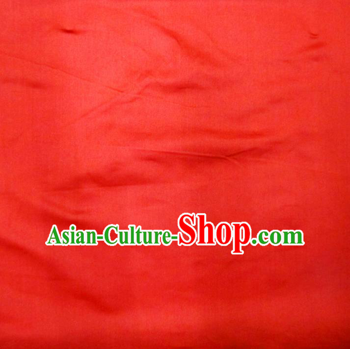 Chinese Traditional Costume Royal Palace Red Satin Nanjing Brocade Fabric, Chinese Ancient Clothing Drapery Hanfu Cheongsam Material