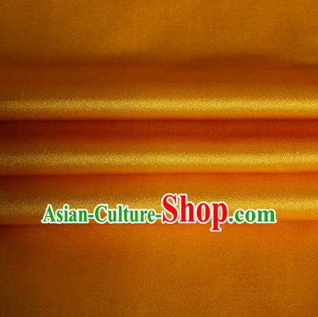 Chinese Traditional Costume Royal Palace Yellow Satin Brocade Fabric, Chinese Ancient Clothing Drapery Hanfu Cheongsam Material