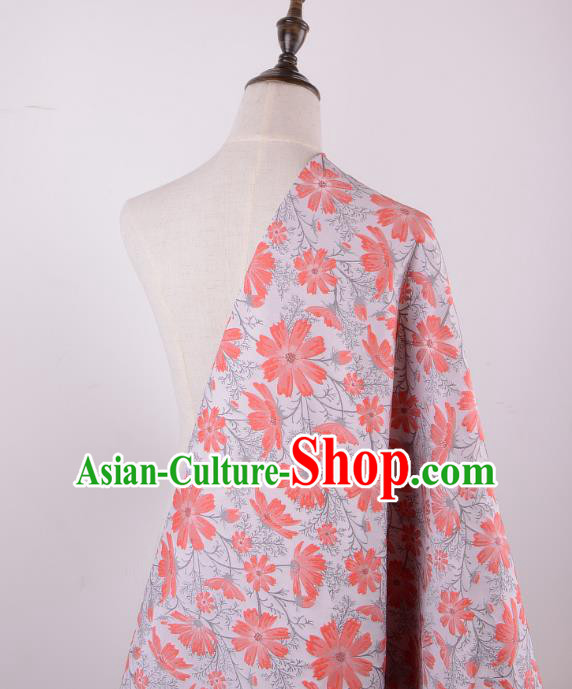 Chinese Traditional Costume Royal Palace Daisy Brocade Fabric, Chinese Ancient Clothing Drapery Hanfu Cheongsam Material