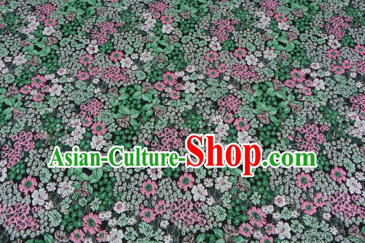 Chinese Traditional Costume Royal Palace Jacquard Weave Green Fabric, Chinese Ancient Clothing Drapery Hanfu Cheongsam Material