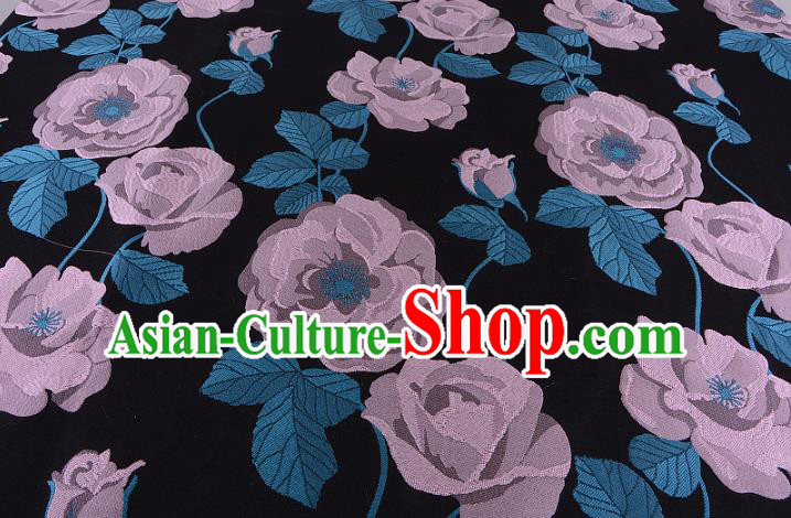 Chinese Traditional Costume Royal Palace Lilac Flowers Pattern Fabric, Chinese Ancient Clothing Drapery Hanfu Cheongsam Material