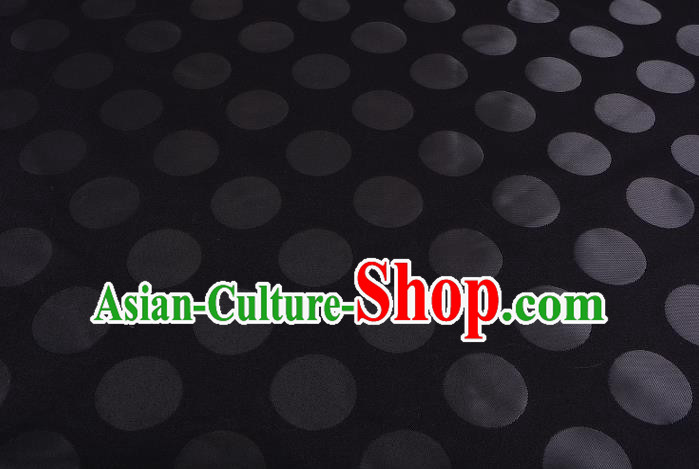 Chinese Traditional Costume Royal Palace Pattern Black Brocade Fabric, Chinese Ancient Clothing Drapery Hanfu Cheongsam Material