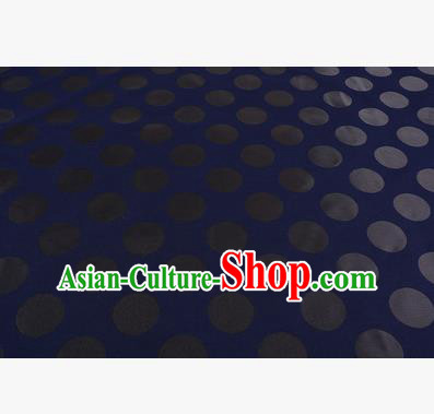 Chinese Traditional Costume Royal Palace Pattern Royalblue Brocade Fabric, Chinese Ancient Clothing Drapery Hanfu Cheongsam Material