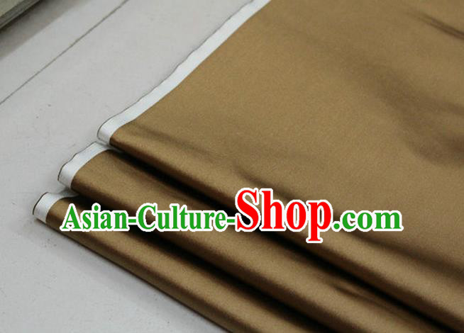 Chinese Traditional Royal Palace Mongolian Robe Bronze Satin Brocade Fabric, Chinese Ancient Costume Drapery Hanfu Cheongsam Material