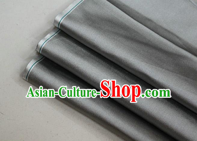 Chinese Traditional Royal Palace Mongolian Robe Grey Satin Brocade Fabric, Chinese Ancient Costume Drapery Hanfu Cheongsam Material