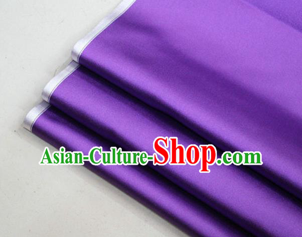 Chinese Traditional Royal Palace Mongolian Robe Purple Satin Brocade Fabric, Chinese Ancient Costume Drapery Hanfu Cheongsam Material