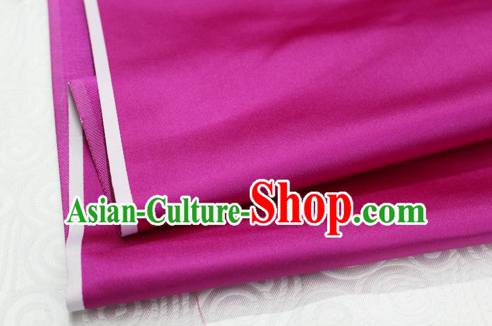 Chinese Traditional Royal Palace Mongolian Robe Rosy Satin Brocade Fabric, Chinese Ancient Costume Drapery Hanfu Cheongsam Material