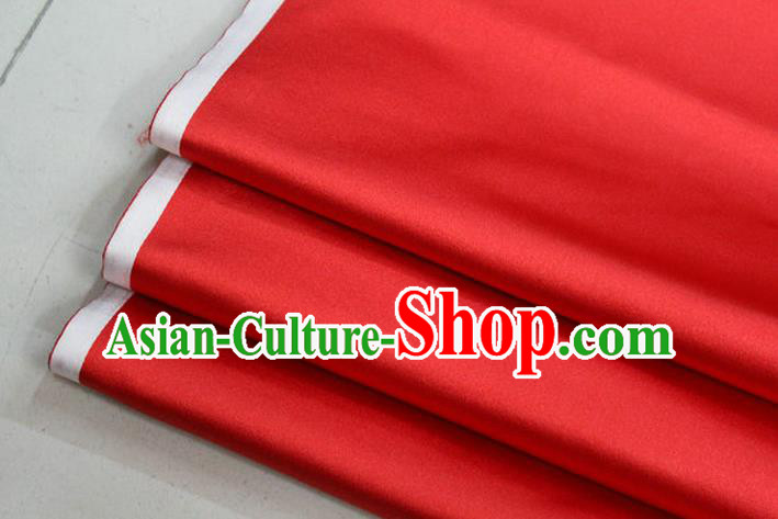 Chinese Traditional Royal Palace Mongolian Robe Red Satin Brocade Fabric, Chinese Ancient Costume Drapery Hanfu Cheongsam Material