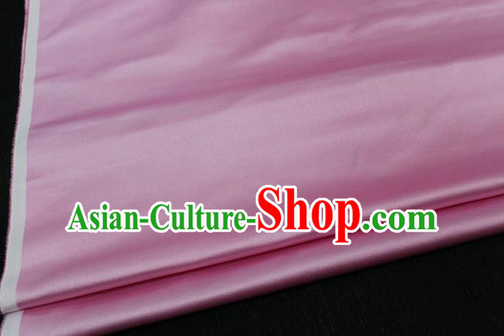 Chinese Traditional Royal Palace Mongolian Robe Pink Satin Brocade Fabric, Chinese Ancient Costume Drapery Hanfu Cheongsam Material