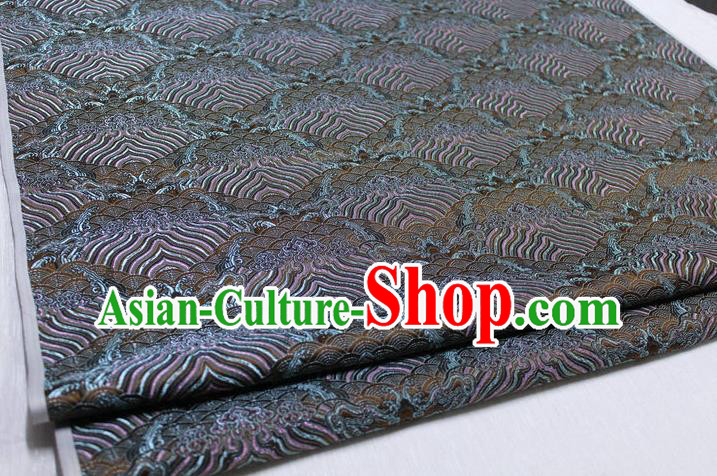 Chinese Traditional Royal Palace Pattern Mongolian Robe Bronze Brocade Fabric, Chinese Ancient Emperor Costume Drapery Hanfu Tang Suit Material