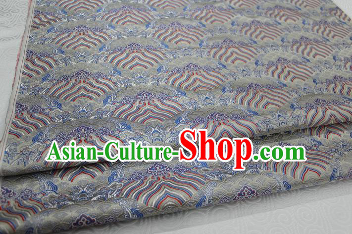 Chinese Traditional Royal Palace Pattern Mongolian Robe Brocade Fabric, Chinese Ancient Emperor Costume Drapery Hanfu Tang Suit Material