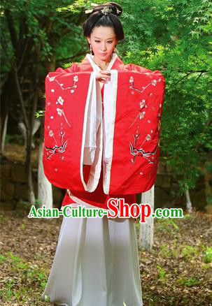 Traditional Ancient Chinese High-Grade Imperial Princess Costume, Chinese Han Dynasty Young Lady Elegant Dress, Chinese Fairy Clothing Plum Blossom Embroidered Hanfu for Women