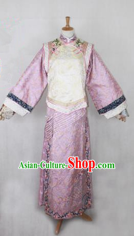 Traditional Ancient Chinese Imperial Consort Costume, Chinese Qing Dynasty Manchu Dress, Cosplay Chinese Mandchous Imperial Princess Clothing for Women