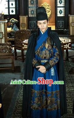 Traditional Ancient Chinese Ming Dynasty Imperial Bodyguard Costume, Imperial Guards Dress Hanfu Clothing for Men