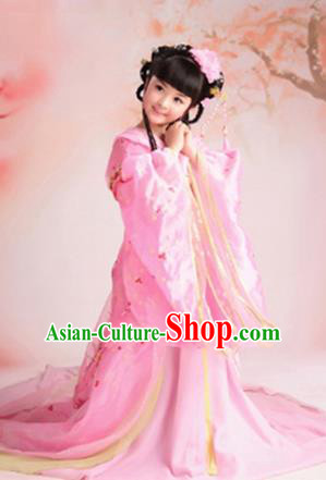 Traditional Ancient Chinese Imperial Princess Children Costume, Chinese Tang Dynasty Fairy Elegant Dress, Cosplay Chinese Princess Hanfu Clothing for Kids