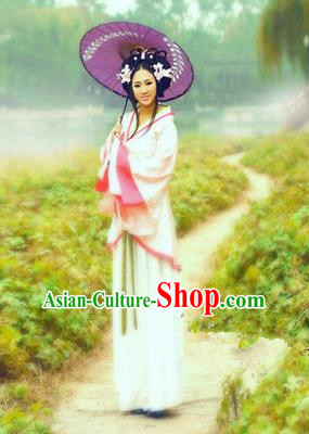 Traditional Ancient Chinese Imperial Princess Costume, Elegant Hanfu Clothing Chinese Tang Dynasty Young Lady Embroidered Clothing for Women