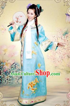 Traditional Ancient Chinese Imperial Consort Costume, Chinese Qing Dynasty Manchu Lady Princess Slim Dress, Chinese Mandarin Robes Imperial Concubine Clothing for Women