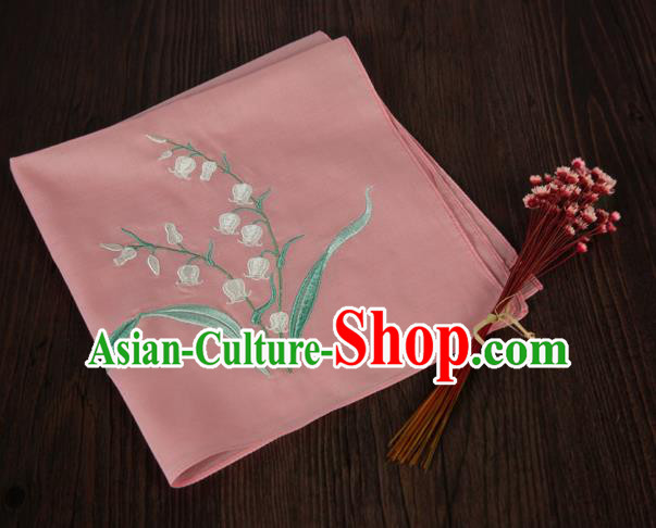 Traditional Ancient Chinese Palace Embroidered Keiskei Peachy Handkerchief for Women