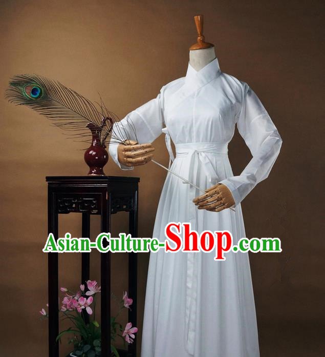 Traditional Ancient Chinese Female Costume Blouse and Dress Underpants Complete Set, Elegant Hanfu Underpants Clothing Chinese Ming Dynasty Palace Lady Clothing for Women