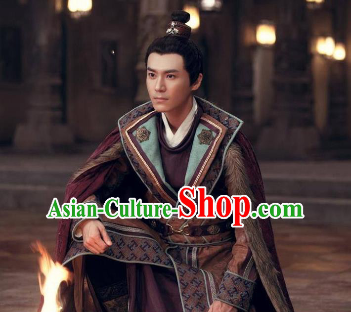 Traditional Ancient Chinese Nobility Childe Costume, Elegant Hanfu General Dress Chinese Tang Dynasty Imperial Prince Embroidered Robes for Men