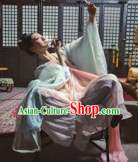 Traditional Ancient Chinese Imperial Princess Costume, Elegant Hanfu Palace Lady Dress, Chinese Tang Dynasty Imperial Empress Tailing Embroidered Clothing for Women