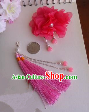 Traditional Handmade Chinese Ancient Classical Hair Accessories Hairpin, Pink Hair Claws for Women