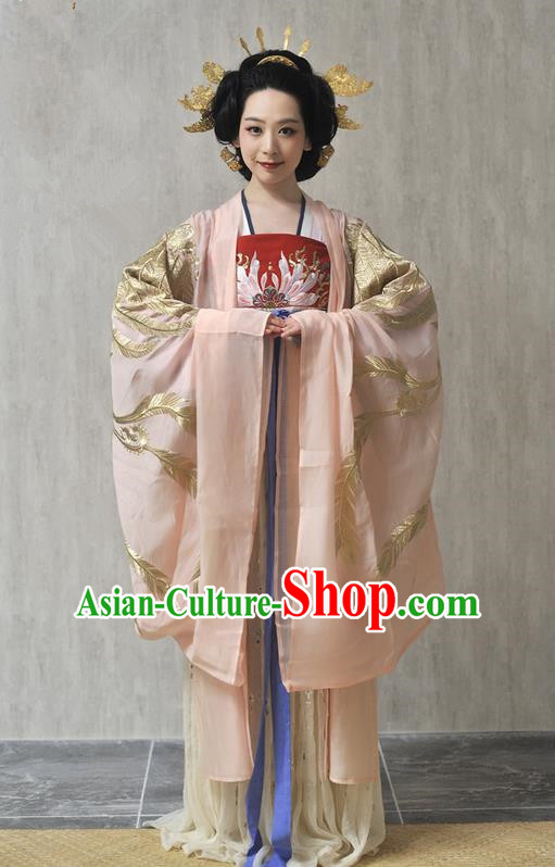 Traditional Ancient Chinese Female Costume Wide Sleeve Cardigan, Elegant Hanfu Clothing Chinese Qing Dynasty Palace Princess Embroidered Phoenix Clothing for Women