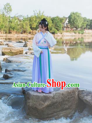 Traditional Ancient Chinese Female Costume Cardigan Colorful Butterfly Blouse and Dress Complete Set, Elegant Hanfu Clothing Chinese Ming Dynasty Embroidered Palace Princess Clothing for Women