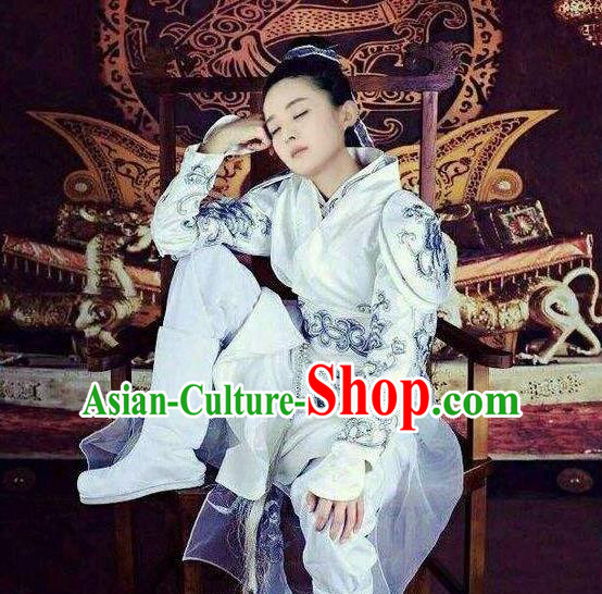 Traditional Ancient Chinese Imperial Bodyguard Costume, Elegant Hanfu Swordswoman Robe, Chinese Swordsman Cosplay Embroidered Clothing for Women