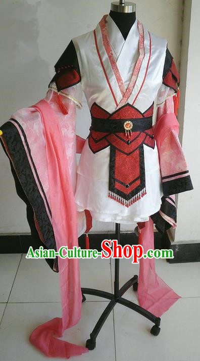 Traditional Chinese Imperial Prince Costume, Elegant Hanfu Clothing Chinese Han Dynasty Imperial Prince Cosplay Embroidered Clothing for Men