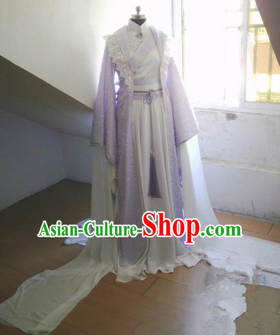 Traditional Ancient Chinese Imperial Consort Costume, Ancient Young Lady Elegant Hanfu Clothing Chinese Tang Dynasty Imperial Princess Cosplay Fairy Tailing Embroidered Dress for Women