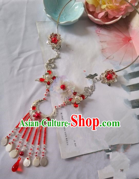 Traditional Handmade Chinese Ancient Princess Classical Accessories Jewellery Necklace for Women