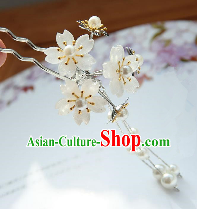 Traditional Handmade Chinese Ancient Princess Classical Accessories Jewellery Hair Sticks Sakura Hair Claws, Hair Fascinators Hairpins for Women