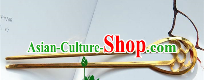 Traditional Handmade Chinese Ancient Classical Hanfu Hair Accessories, Hair Sticks Hair Jewellery, Hair Fascinators Golden Hairpins for Women