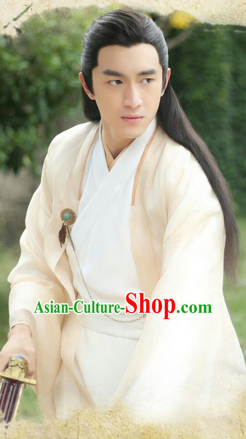 Traditional Ancient Chinese Imperial Prince Costume, Elegant Hanfu Palace Nobility Childe Robe, Chinese Han Dynasty Swordsman Clothing for Men