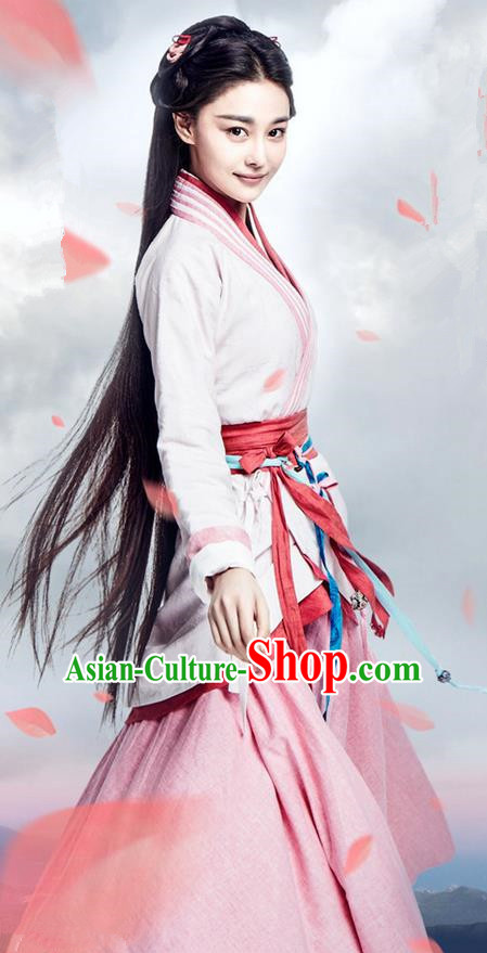 Traditional Ancient Chinese Imperial Consort Costume, Elegant Hanfu Palace Princess Dress, China Han Dynasty Imperial Young Lady Embroidered Clothing for Women