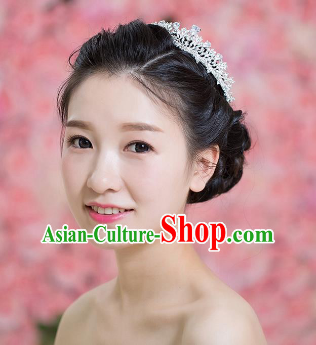Handmade Chinese Classical Hair Accessories Wedding Hair Sticks Hair Jewellery, Bride Royal Crown Hair Clasp for Women