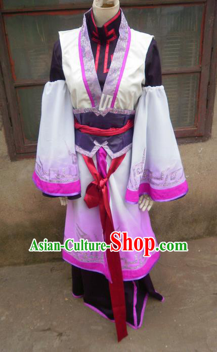 Traditional Ancient Chinese Classical Cartoon Character Uniform Cosplay Game Role Han Dynasty Swordmen Costume Complete Set for Women